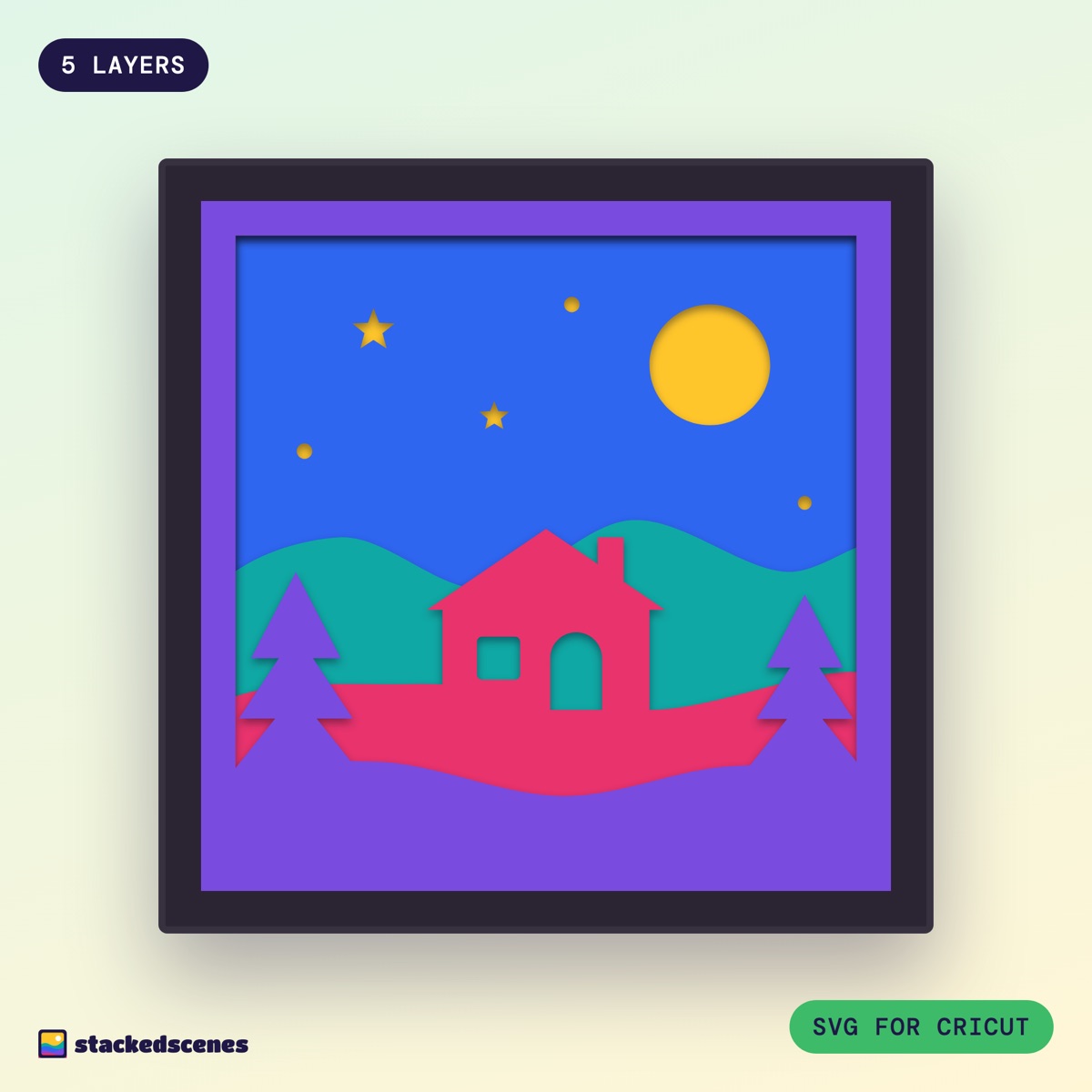 Wee Bothy shadow box SVG: hero